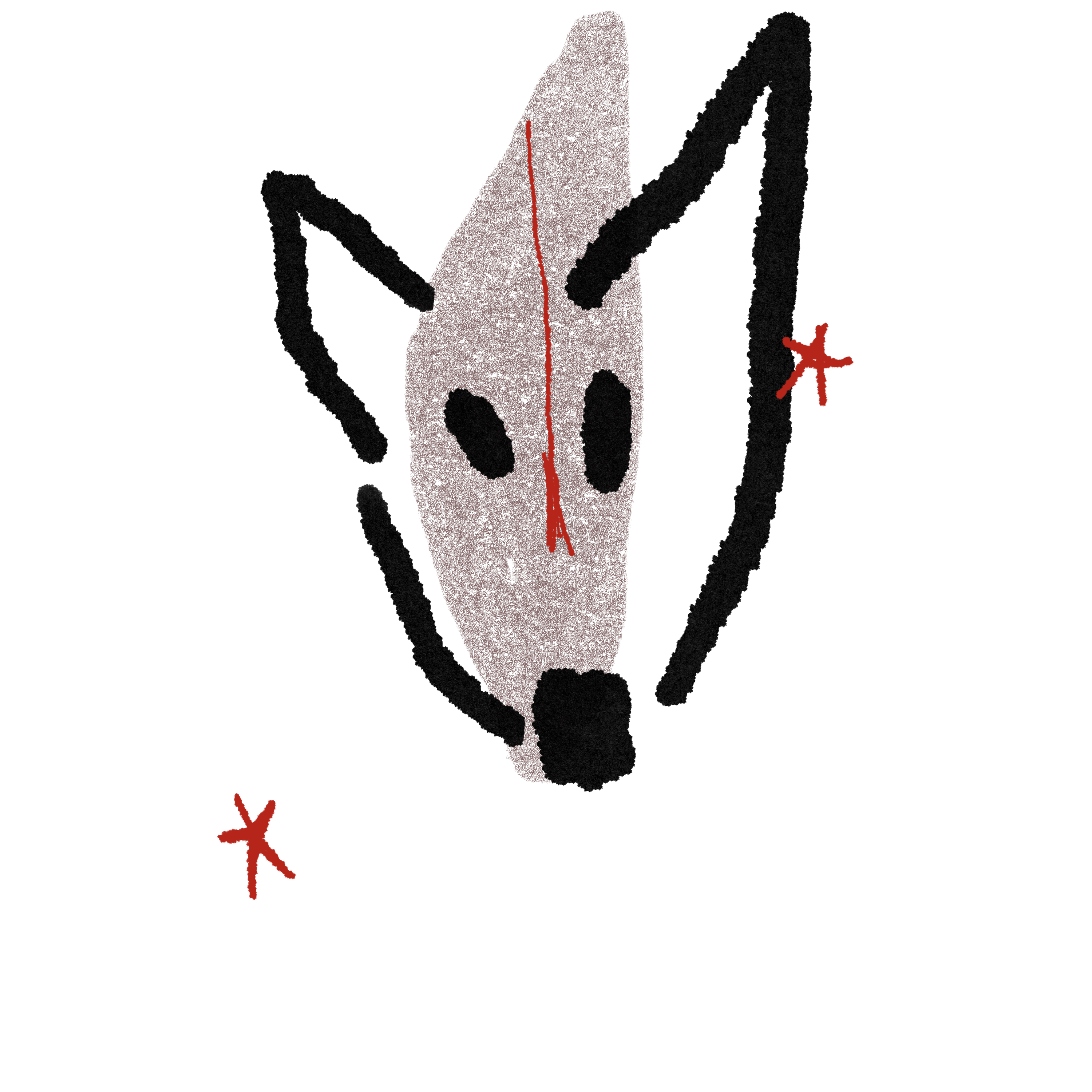 Dog face drawing