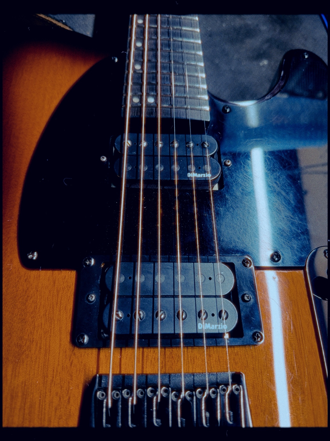 Close-up of the guitar