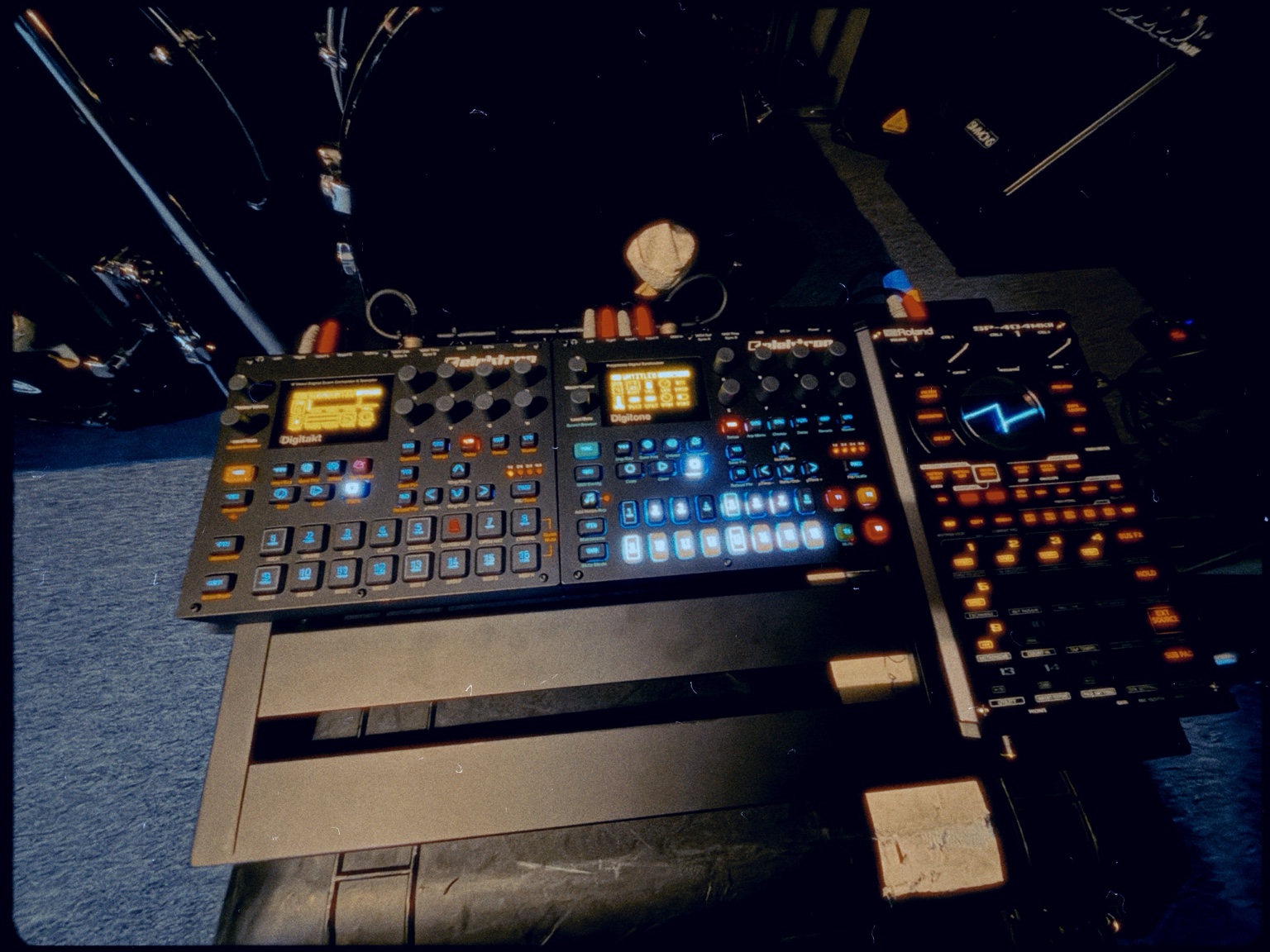 Electronic instruments used during the session