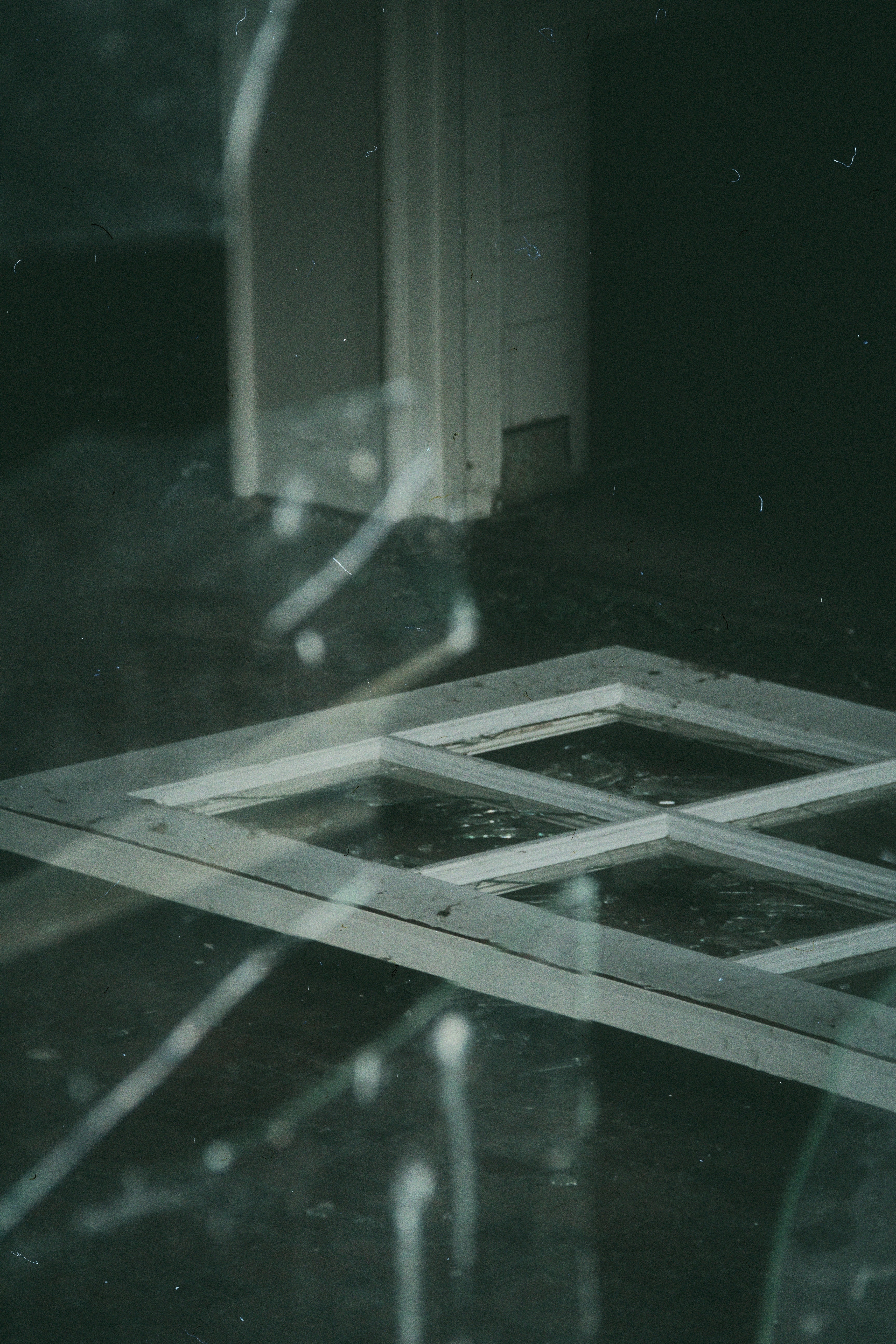 Dark window and architectural detail