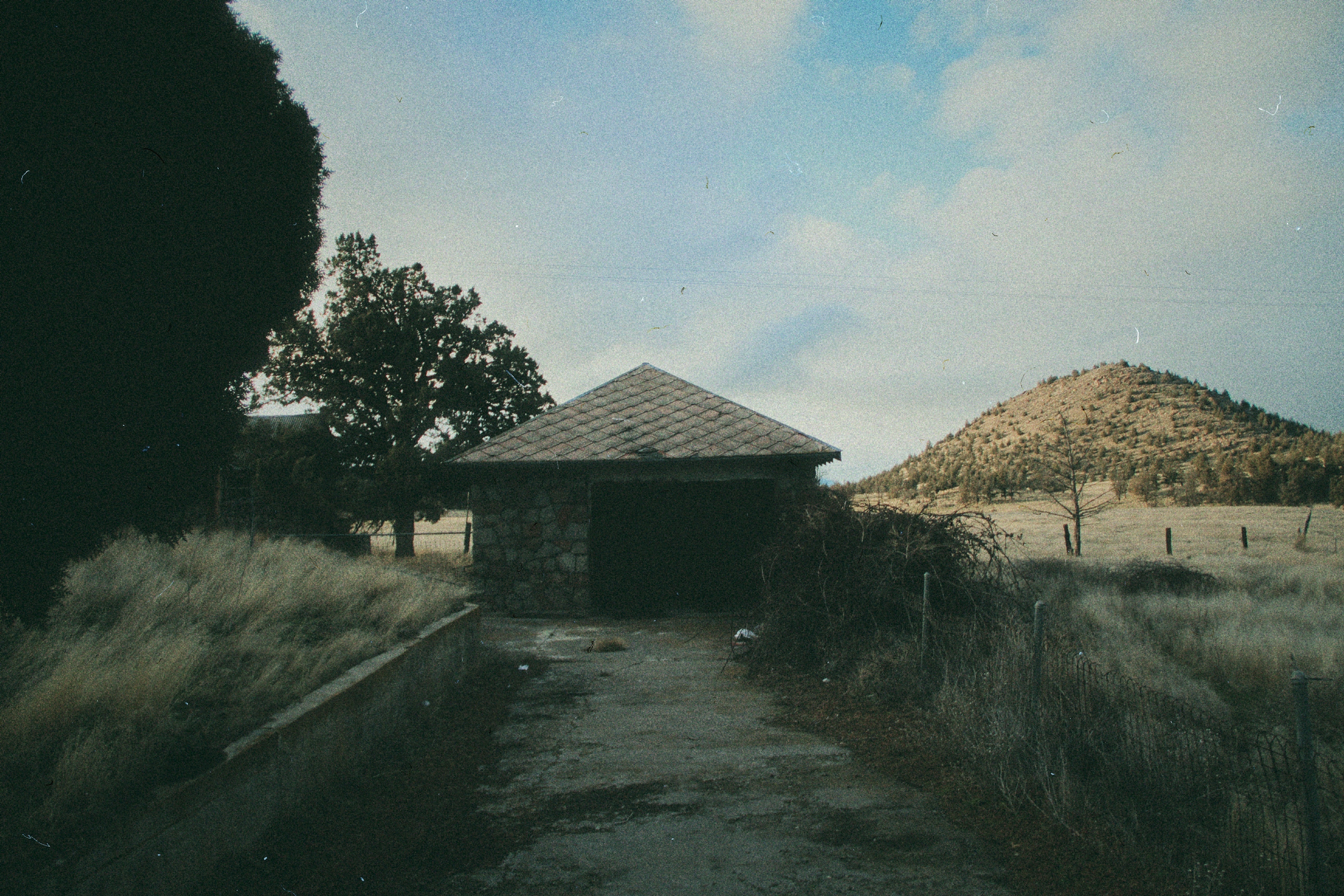 House beneath a pale sky